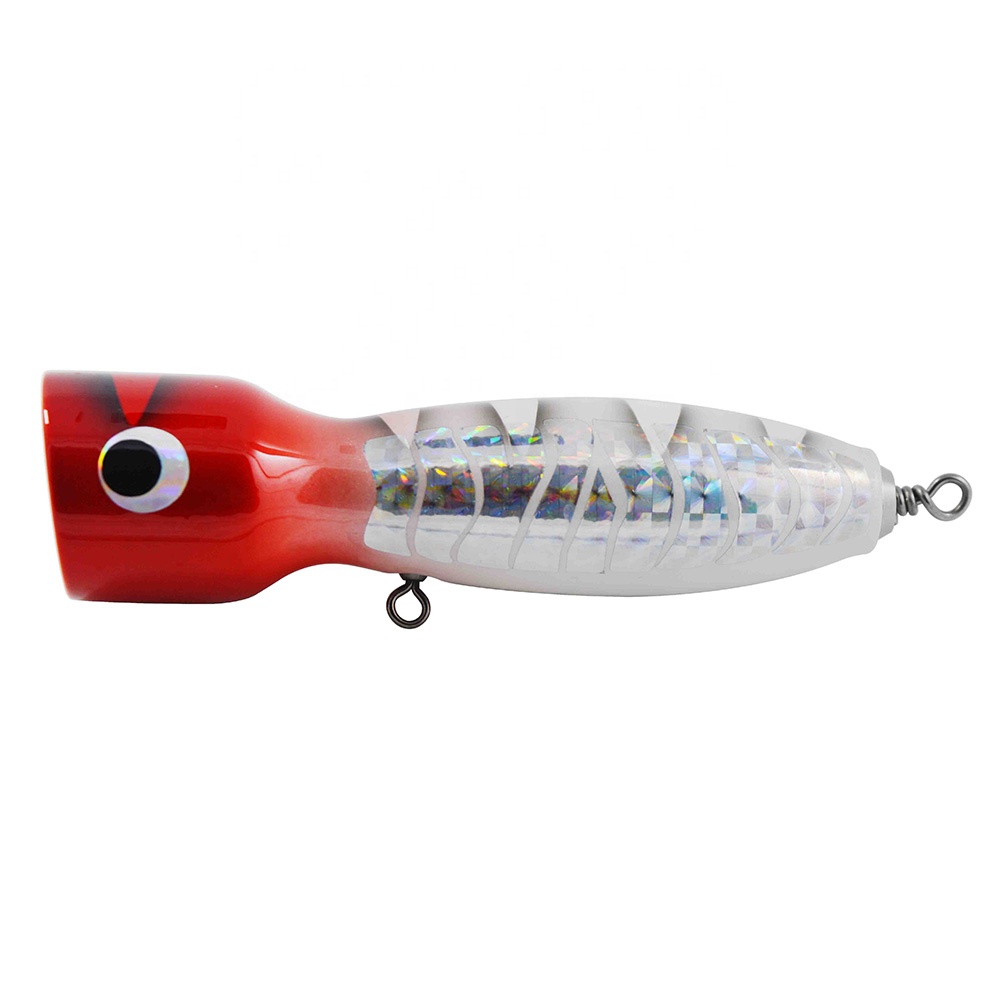 Wooden Popper Bait 175mm 125g for Topwater Bass Fishing
