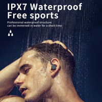 Headphone Nirkabel True Wireless Earbuds IPX7 Tahan Air Suara Stereo Earphone dengan Mikrofon Terintegrasi Headset In-Ear untuk Olahraga, BE1034