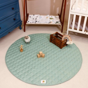 <span class=keywords><strong>Tapis</strong></span> d'éveil rond personnalisé à rembourrage épais, grand <span class=keywords><strong>tapis</strong></span> antidérapant pour bébé, <span class=keywords><strong>tapis</strong></span> de jeu matelassé <span class=keywords><strong>en</strong></span> coton pour garçons et filles - Product Image 2
