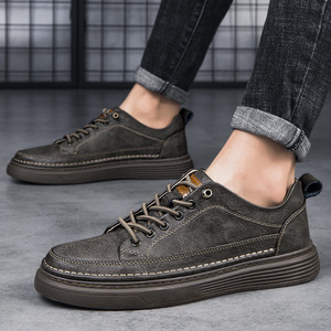 Chaussures de sport décontractées rétro pour hommes, transfrontalières, respirantes, grande taille, à semelle souple, blanches, pour le printemps et l'automne, en maille - Product Image 2