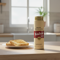 Bouteille de sauce en PETG conforme aux normes FDA et UE, 500 ml, avec bouchon doré, pour la production commerciale de sauce au chocolat, service d'étiquetage personnalisé, B2B OEM