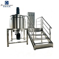 Cuve de mélange liquide en acier inoxydable avec agitateur, cuve de mélange à chauffage électrique, homogénéisateur industriel pour shampoing et lotion