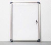 Vitrine de présentation A4 verrouillable pour école, bureau, salle de classe avec 2 clés, porte en acrylique, modèle en aluminium SC01, logo personnalisé accepté