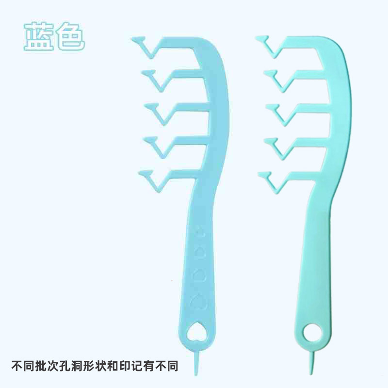 Volumizing Z-shaped hair parting comb - blue - [1 piece]