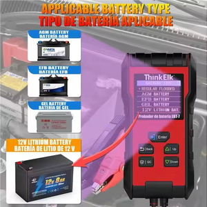 Testeur de batterie de voiture et de camion ThinkElk EBT-7 12V/24V de haute qualité avec mode de détection par lots <span class=keywords><strong>en</strong></span> un clic, prise <span class=keywords><strong>en</strong></span> charge de l'<span class=keywords><strong>espagnol</strong></span> - Product Image 5