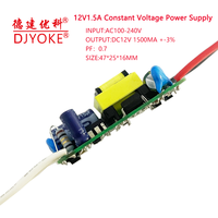 Alimentation 12V 1.5A à tension constante CC/CA 18W pour bande LED, ventilateur, carte de commande et usage domestique intelligent, haute efficacité 09