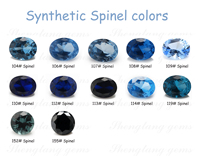ST Gems 114 #   Spinelle de synthèse taille cœur, facettée, traitée thermiquement et polie pour la fabrication de bijoux