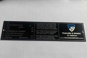 Placa de Identificación de Remolque de Aluminio Autoadhesiva Personalizada BBT con Número de Serie, Placa de Identificación VIN de Metal, Etiqueta Metálica de Un Solo Uso - Product Image 2