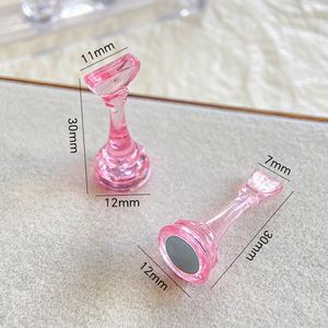 5 piezas de estantes de exhibición de acrílico rosa con forma de corazón para exhibir y sujetar puntas de <span class=keywords><strong>uñas</strong></span> postizas - Product Image 6