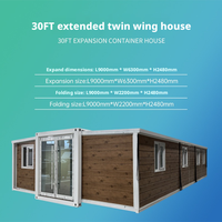 Maison mobile en acier préfabriquée extensible de 20 pieds avec toilettes, espaces de vie et bureaux pour usage résidentiel, bureautique et hôtelier