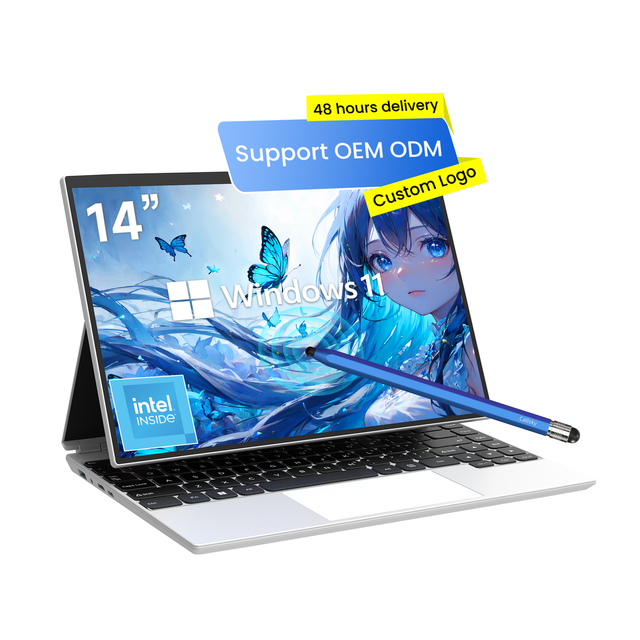 Wholesale 14.1" with Windows 11 & SSD | Customizable OEM/ODM (English Keyboard)  16:10 360 Rotatable Touchscreen Business Laptop