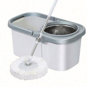 Household Double Drive Rotary Portable Clean 360 Degree Rotating <b>Mop</b> with Microfiber <b>Mop</b> Head Self-Wringer Extendable Handle - Product Image 1