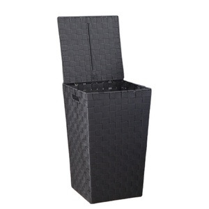 Lưu trữ giặt quần áo Nylon giỏ với nắp vải quần áo giặt <span class=keywords><strong>Hamper</strong></span> cho quần áo bẩn với tay cầm di động - Product Image 3