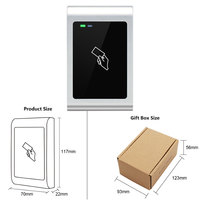 Système d'accès RFID autonome en métal, étanche pour extérieur, avec 1 relais, 10 000 utilisateurs, 2 appareils, interverrouillage pour 2 portes, cartes EM+Mifare, Wiegand