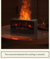 Diffuseur d'arômes flamme de cheminée populaire, mini humidificateur de bureau, 7 couleurs changeantes, brumisateur lumineux, télécommande, minuterie, diffuseur de parfum