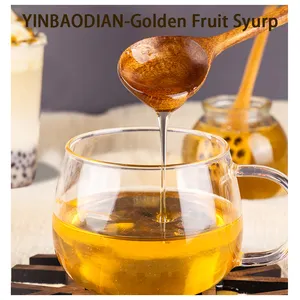 Unik kualitas tinggi 5KG aroma tebu manis Aftertaste gula emas fruktosa sirup buah sirup jagung untuk teh gelembung