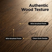 Parquet multicouche moderne de luxe en chêne blanc et bouleau russe, grade sélectionné, avec teinture noyer noir, 14 mm
