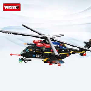 WOMA TOYS C0577 Hot Sale SWAT Hubschrauber Kunststoff Flugzeug Ziegel Bausteine Spielzeug