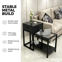 Table basse d'angle réglable en bois, style moderne et simple, pour salon, meuble d'appoint compact pour la maison
