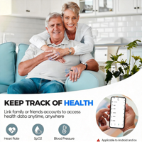 Bague connectée intelligente en acier premium 2025 pour le suivi de l'humeur et de la santé, avec contrôle par application, chargement magnétique et étanchéité IP68