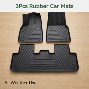 Nouveaux produits, tapis de sol de voiture imperméables et antidérapants en TPE 3D, ensemble complet pour 5 sièges, pour ModelY/Y, tapis de sol standard - Product Image 6