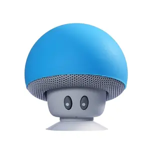 Factory Cheap Round Mushroom Waterproof Wireless Mini Speaker with Suction Cup Phone Holder Portable BT Speakers