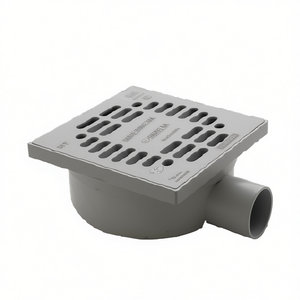 Adjustable Siphoned Manhole Cover In Grey <b>PP</b> With Side Drain - Product Image 1