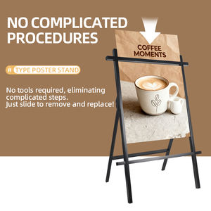 Support d'affichage pour affiches, panneau <span class=keywords><strong>de</strong></span> <span class=keywords><strong>trottoir</strong></span> extérieur double face, pliable, à encastrer, type A - Product Image 2