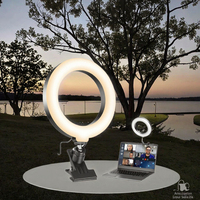 Anneau lumineux LED dimmable de 6 pouces (12 cm) alimenté par USB, mini lampe de beauté portable pour photographie/vidéo/selfie sur téléphone, directement de l'usine