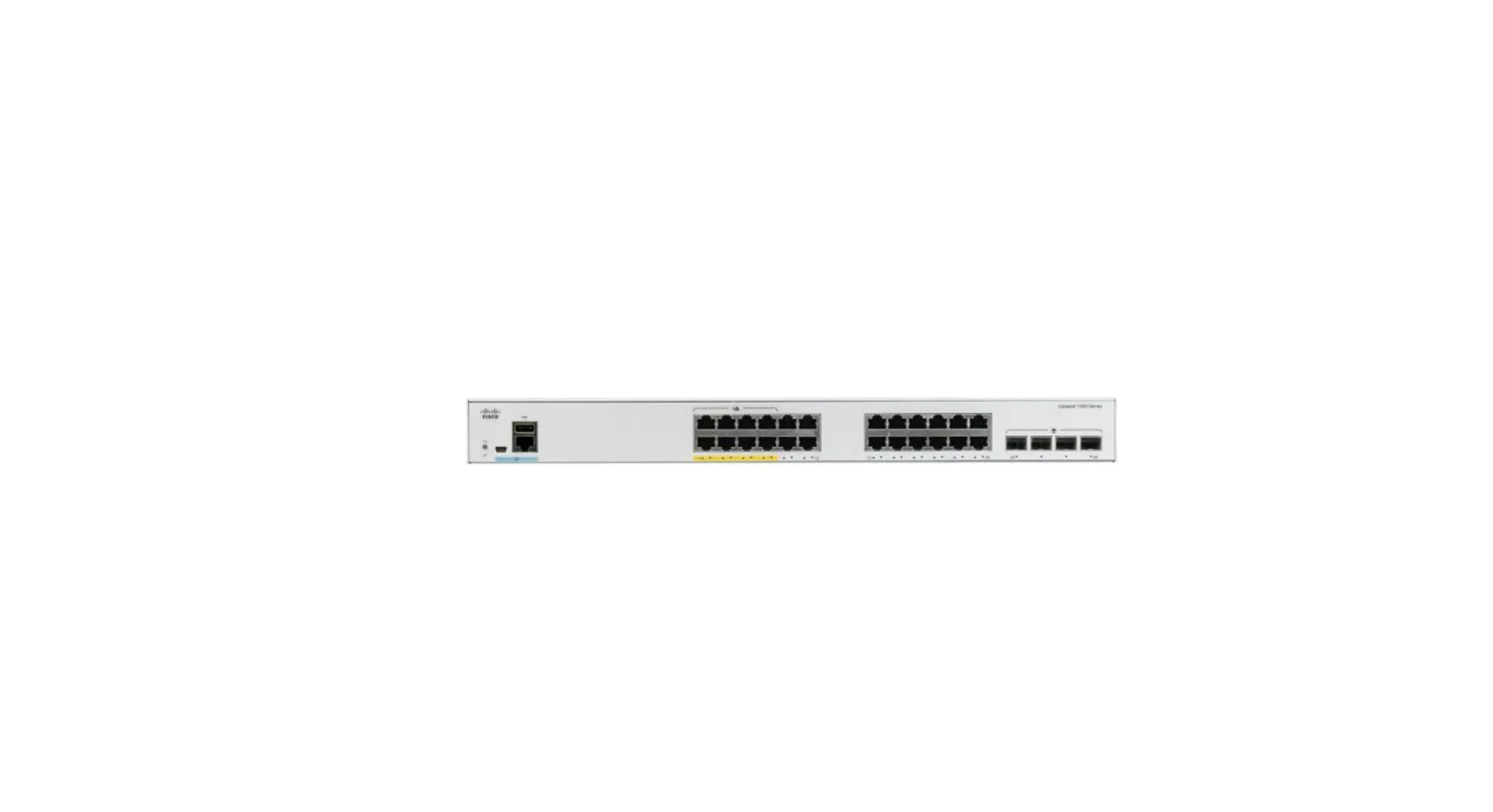Cisco Catalyst 1000 Series Switches 48x 10/100/1000 Ethernet PoE+ and 370W PoE budget ports C1000-48P-4G-L