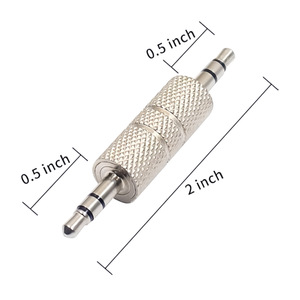 Adaptador de audio de 3,5 mm a 3,5 mm, conector de teléfono móvil de aleación de zinc, longitud de 2 pulgadas - Product Image 1