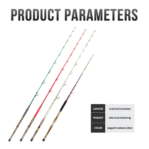 Canne à pêche en <span class=keywords><strong>mer</strong></span> OEM/ODM Saltwater Game 1 <span class=keywords><strong>Section</strong></span> 5'5'' 7' Deep Drop Ocean Jigging Rod FUJI Gold Guides pour thon et marlin - Product Image 2