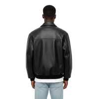 TOPSHOW Winter Hersteller Maßgeschneiderte Dicke Reißverschluss PU Kunstleder Baseball Varsity Bomberjacke für Herren