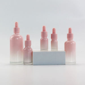 Vendita all'Ingrosso di Flaconi Contagocce in Vetro Sfumato <span class=keywords><strong>Rosa</strong></span> da 5ml, 10ml, 15ml, 30ml, 50ml, 100ml per Cosmetici e Oli Essenziali con Tappi <span class=keywords><strong>Rosa</strong></span> - Product Image 6