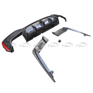 OLOTDI 2018-2022 pour F90 M5 G30 Diffuseur de pare-chocs arrière style 3D en fibre de carbone noir avec nouvelles ouvertures d'échappement à visser - Product Image 4