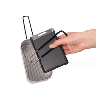 DFT10 Sports et divertissement Camping Boîte à lunch Multi-usages Mini casserole carrée Chauffage de l'eau Bouilloire Steak Barbecue Plateaux