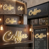 Enseigne rétroéclairée pour café, bureau, hôtel, parc, entreprises, publicité lumineuse, lettrage 3D personnalisé en acier inoxydable et acrylique