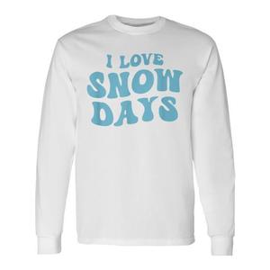 T-shirt à manches longues « I Love Snow Days », cadeau pour enseignant amateur de neige - Product Image 1