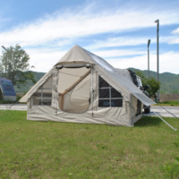Tente de voiture gonflable avec fenêtre de toit, tente arrière de voiture gonflable avec pompe, tente de glamping gonflable pour hayon de SUV de 6,3 mètres carrés