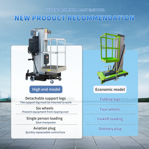 Plataforma Elevadora Móvil de Aluminio Eléctrica de 4M 6M 8M 120KG, Buen Precio, para Limpieza, Elevador de Una Persona, Económico - Product Image 3