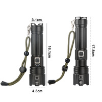 Helius alta calidad Super brillante P70 luz fuerte aleación de aluminio de largo alcance impermeable 5V USB recargable linterna al aire libre