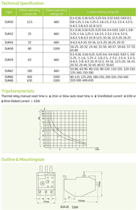 Rơ Le Hẹn Giờ Quá Tải Nhiệt Công Suất Thấp 660V 1000V Rơ Le Quá Tải Từ Tính 100A 50A 32A 12.5A 400A 630A 0.1A 25 - Product Image 5
