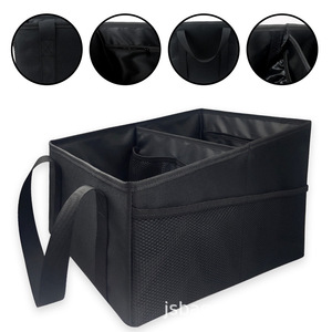 Car Trunk Organizer Foldable Nylon Storage Box With Handle For Car Interior Organization 4-7 Compartments - Product Image 2