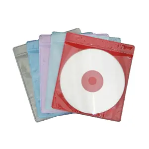Bunte Vlies-Kunststoff-CD-Hüllen klare Doppelseiten-Bulk-CD-DVD-Hüllen