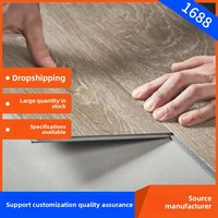 Patrón de espiga SPC Suelo de plástico a presión Sin formaldehído PVC Piedra de cristal impermeable Instalación de clic fácil