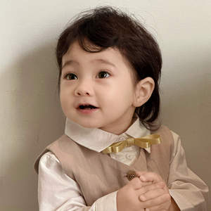 Tenue formelle Hamipuff style gentleman 100 % coton doux et respirant pour fêtes, mariages et séances photo – En stock - Product Image 6