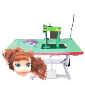 Máquina de coser de cabello automático para muñeca Barbie, máquina de coser de un solo Color para cabello liso