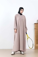 Vêtements de sport modestes pour femmes musulmanes, avec logo personnalisé OEM, longue veste à capuche zippée, pour le sport