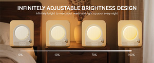 Réveil moderne en ABS avec lumière lunaire LED à intensité variable, double alarme, sons naturels pour l'aide au sommeil nocturne dans la chambre - Product Image 5