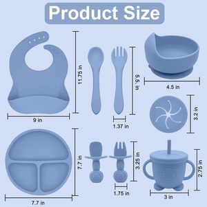 Set di stoviglie in Silicone per alimenti per bambini, - Product Image 6